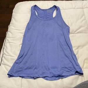 Blue workout tank top